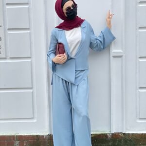 Serene Sky Blue Co-Ord Blazer Set