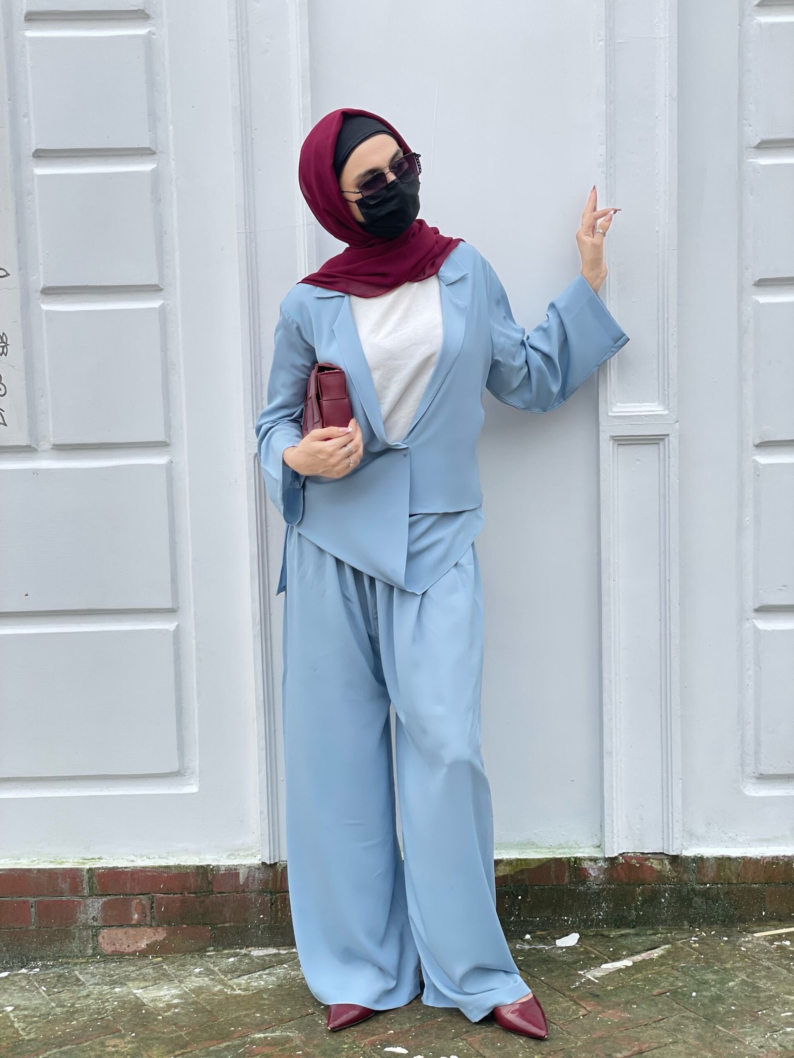 Serene Sky Blue Co-Ord Blazer Set