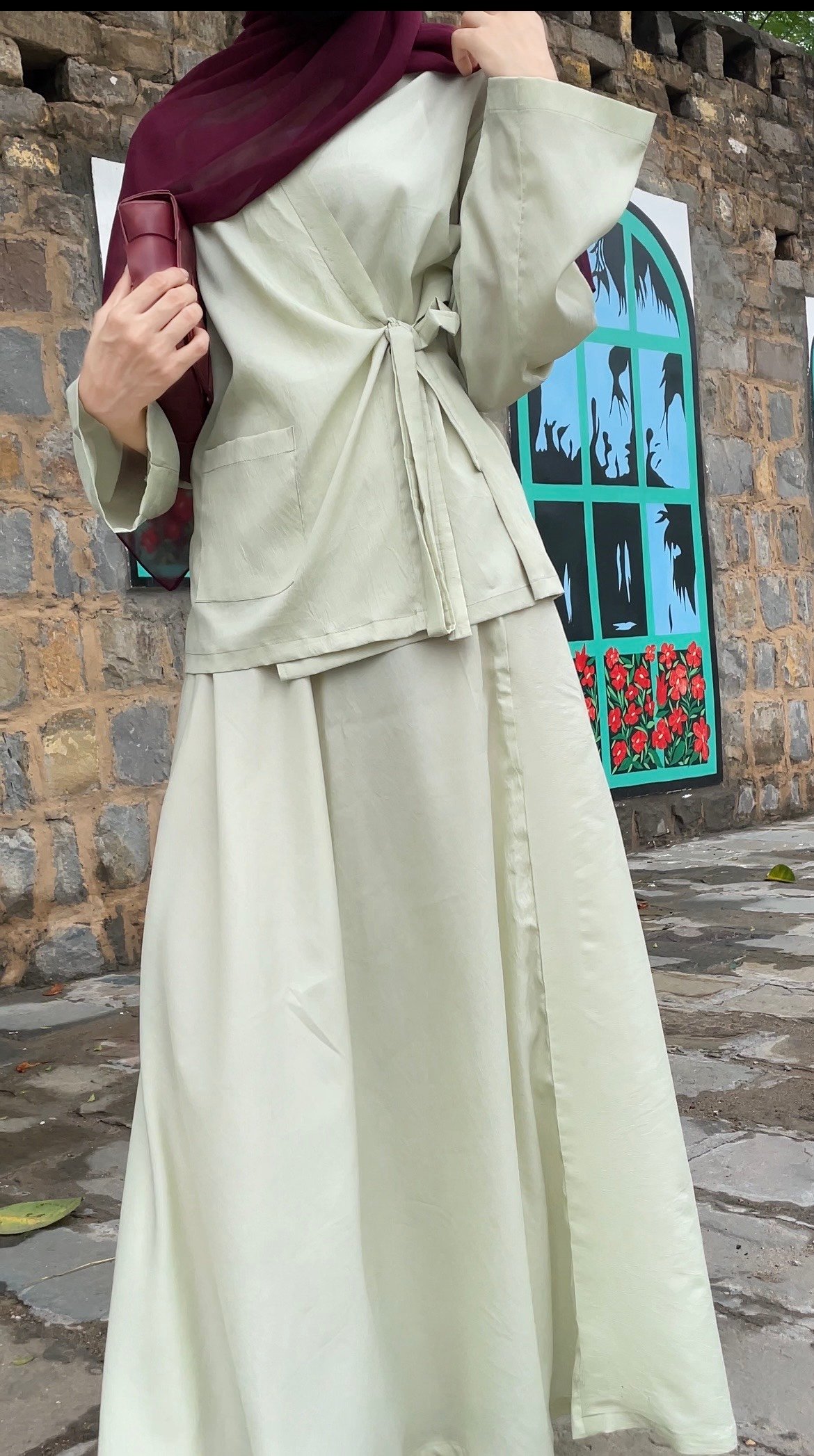 The Ivory Modest top with skirt